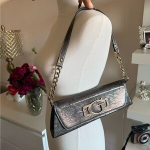 Metallic Silver Guess Shoulder Bag